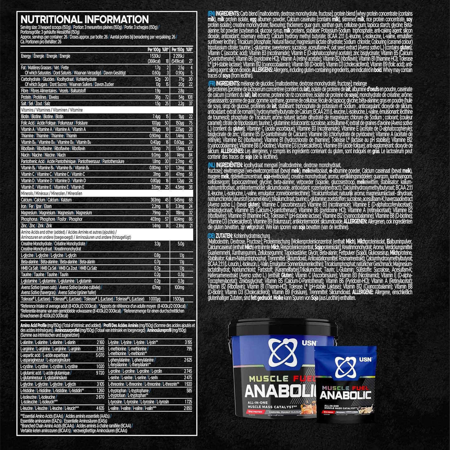 MUSCLE FUEL ANABOLIC 4kg | انبوليك 4كغ USN
